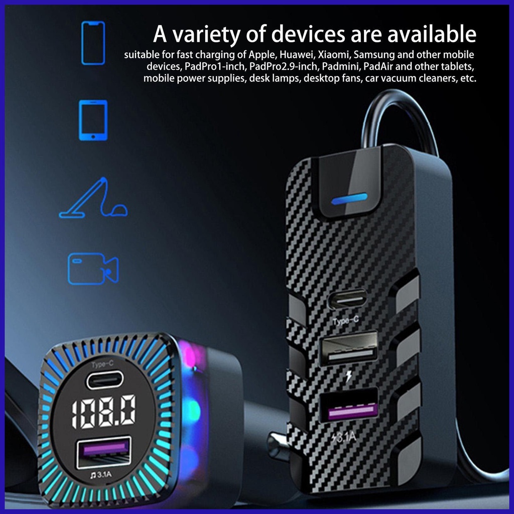 Củ Sạc Tích Hợp Máy Nghe Nhạc MP3 FM 15W Nhỏ Gọn Đa Năng Tiện Lợi Dành Cho Ô Tô