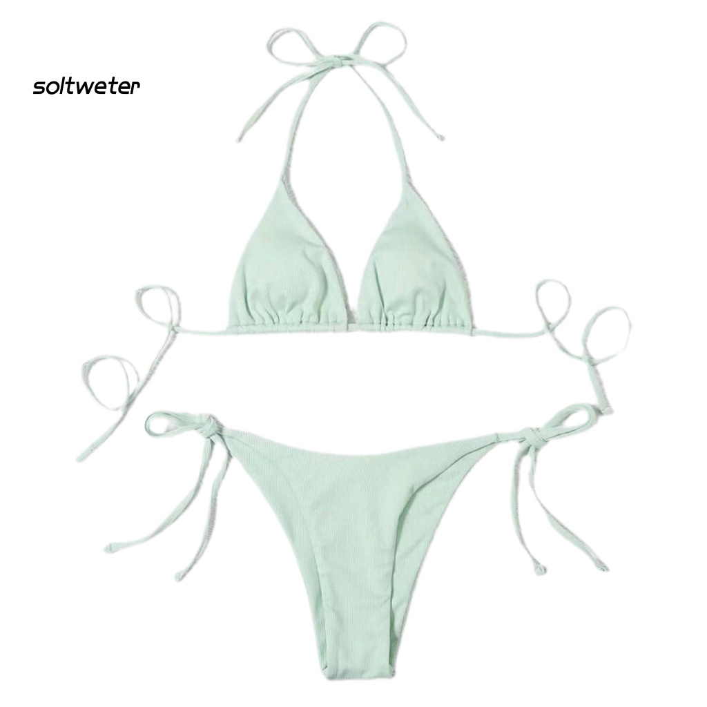 Bộ Bikini 2 Mảnh Hở Lưng Có Mút Đệm Quyến Rũ Cho Nữ