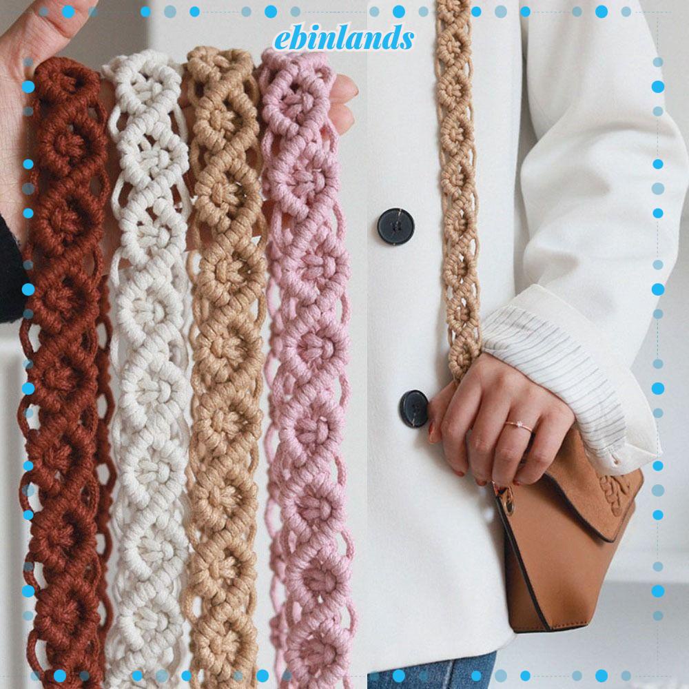 EBINLANDS Dây Đeo Túi Xách Bằng Cotton Dệt Thủ Công Có Thể Tháo Rời Đa Năng Thời Trang Cho Nữ