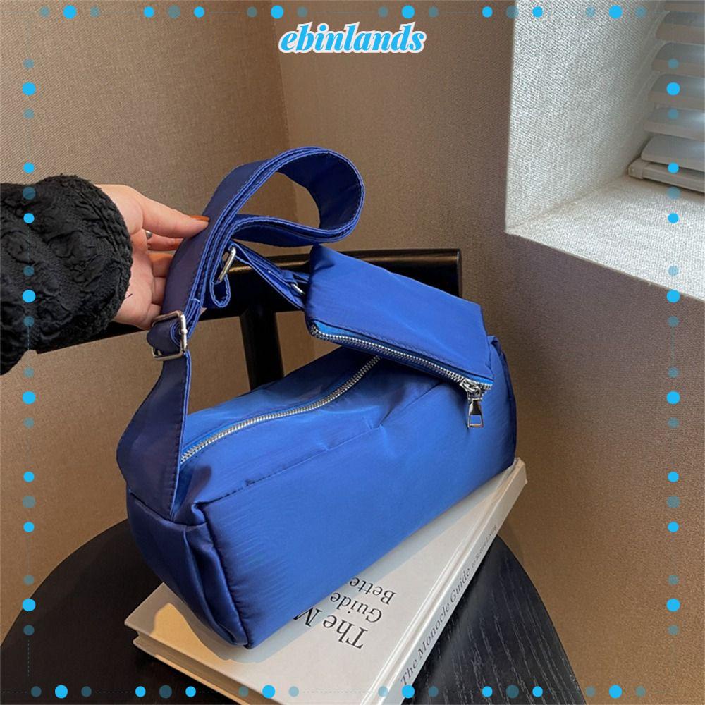 EBINLANDS Túi Đeo Chéo Bằng Nylon Sức Chứa Lớn Màu Sắc Tinh Khiết Dành Cho Nam Nữ