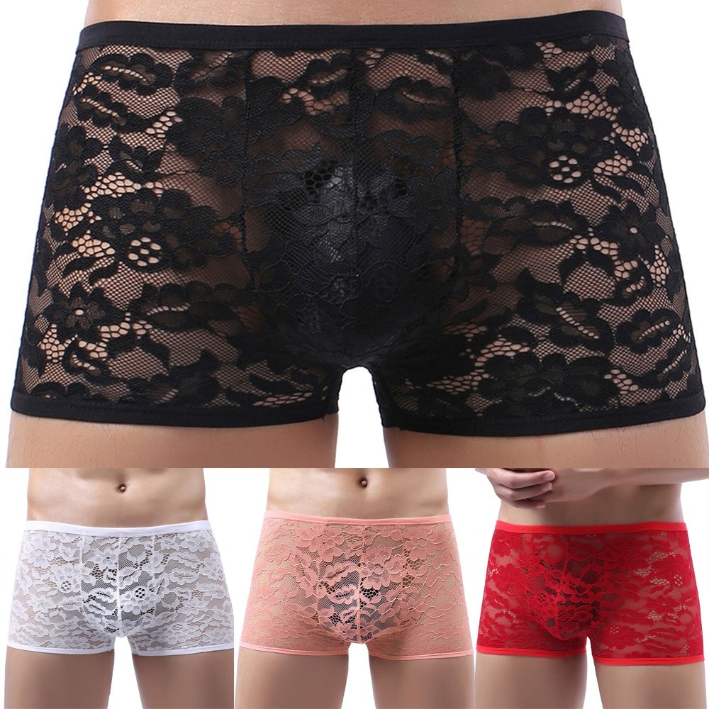 Nam sexy ren boxer briefs see-through underwear, trong suốt quần lót breathab