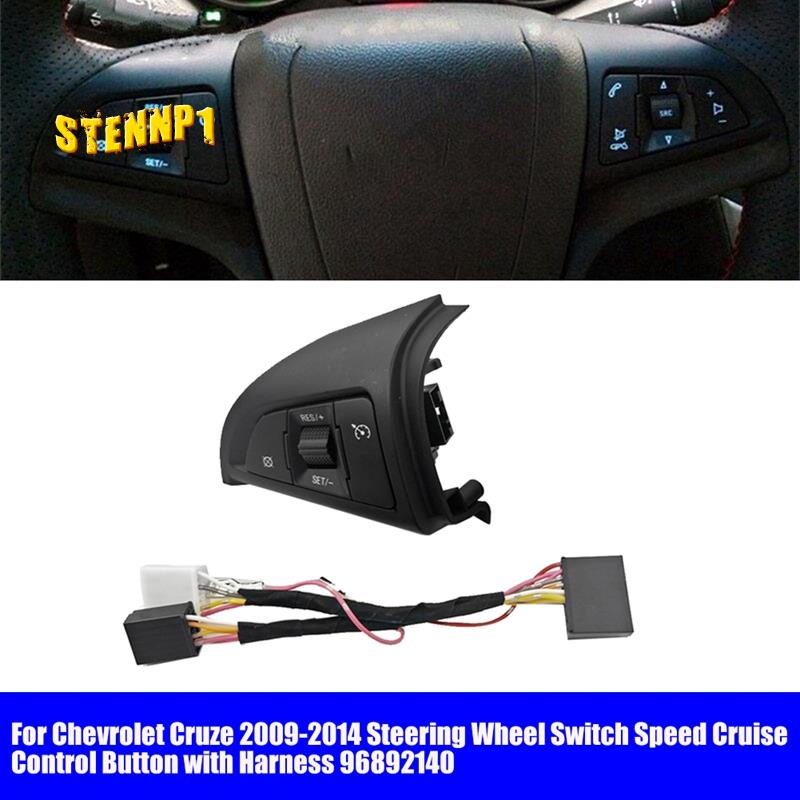 Nút Điều Khiển Tốc Độ Xe Hơi Kèm Dây Đai 96892140 Công Tắc Vô Lăng Đa Chức Năng Cho Chevrolet Cruze 2009-2014