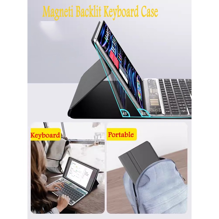 Ốp Lưng Kèm Bàn Phím Bluetooth Không Dây Cho Xiaomi Pad 5 Pro 6 11 Inch Xiaomi Pad 6 Pro 5 11