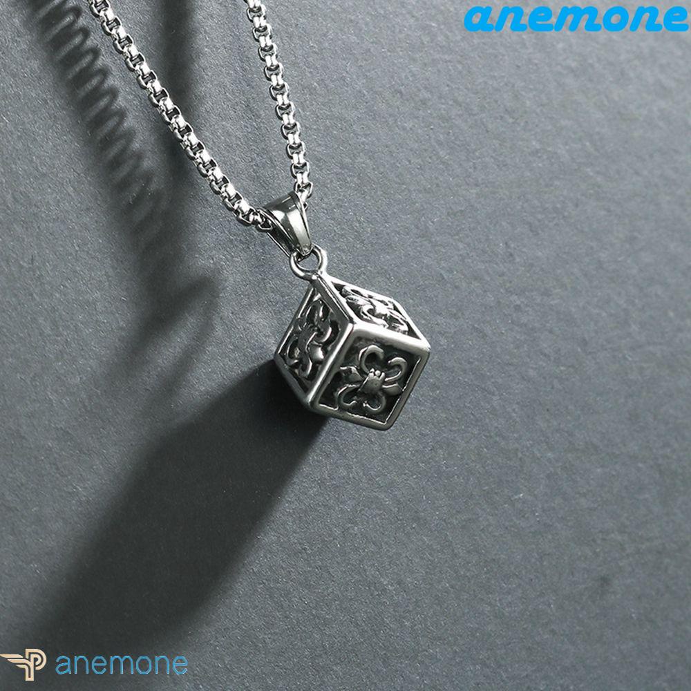 ANEMONE Vòng cổ Mặt Hình Gấu Phi Hành Gia Bằng Thép Không Gỉ Phong Cách Hàn Quốc