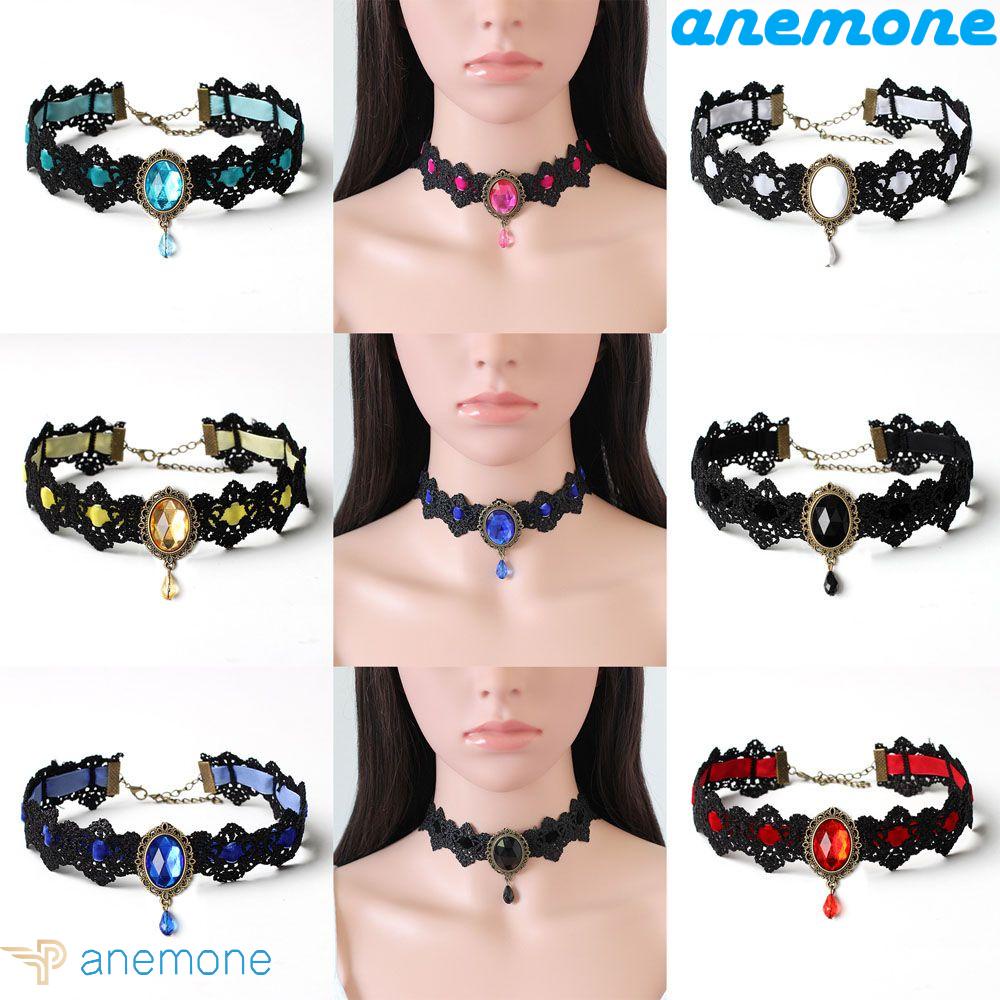ANEMONE Vòng Cổ Choker Ren Nhiều Màu Thời Trang Quyến Rũ Cho Nữ