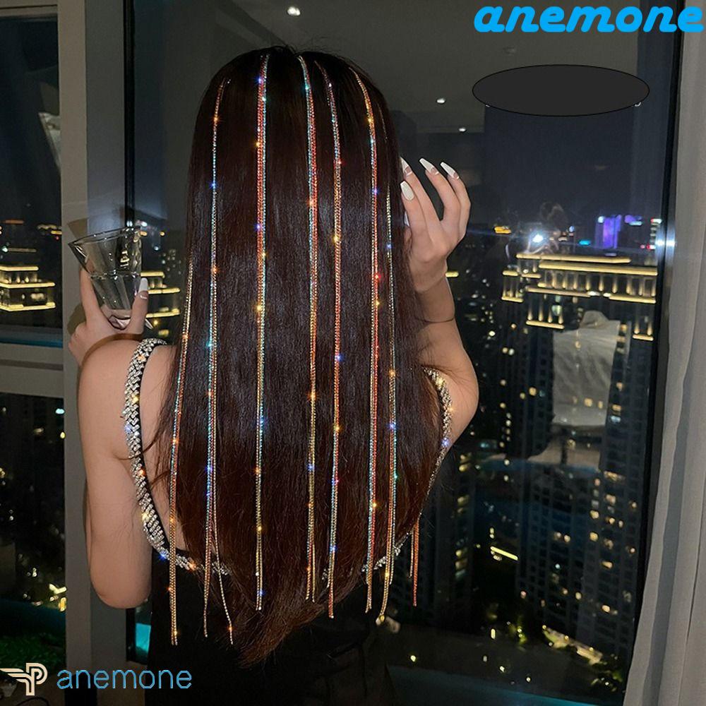 ANEMONE Kẹp Tóc Đính Pha Lê Nhiều Lớp Phong Cách Vintage Hàn Quốc Mới