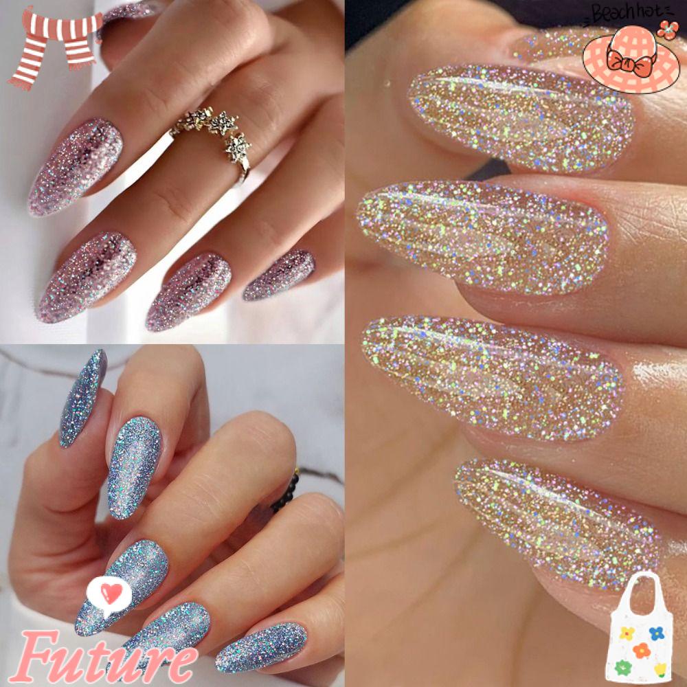 FUTURE Móng Tay Giả Đầu Nhọn Độ Dài Vừa Thời Trang Cho Nữ