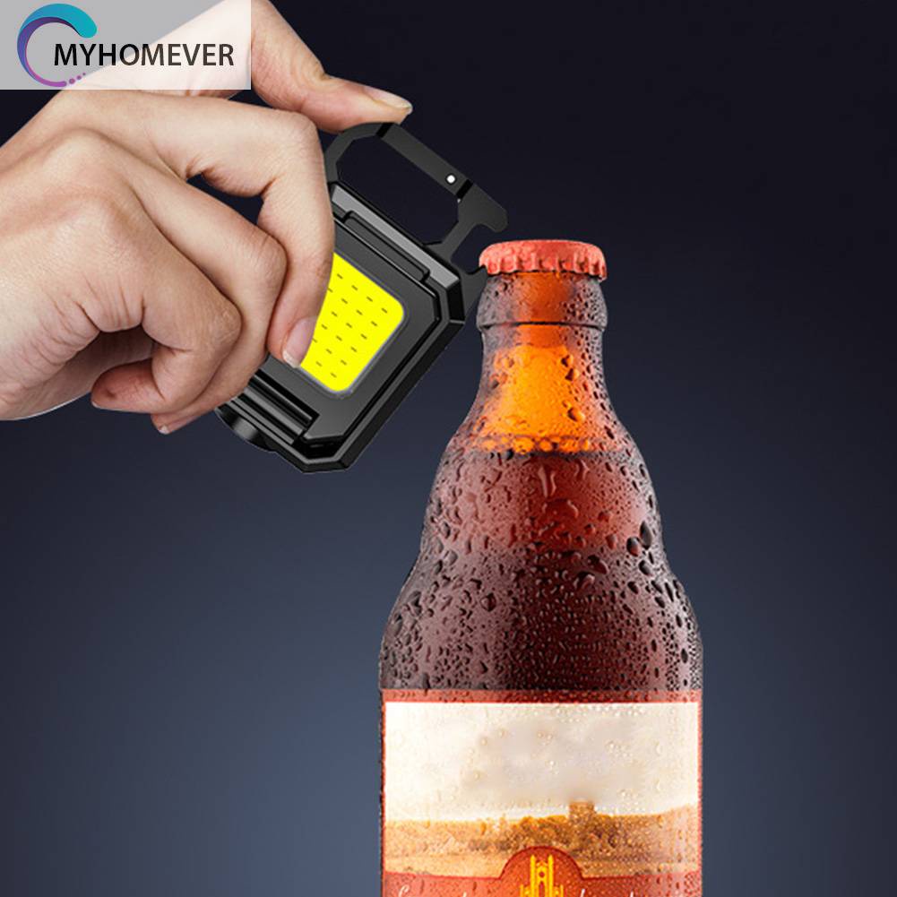 Móc Khóa Đèn LED 1000LM COB 800mAh Type-C USB Chống Thấm Nước IPX4