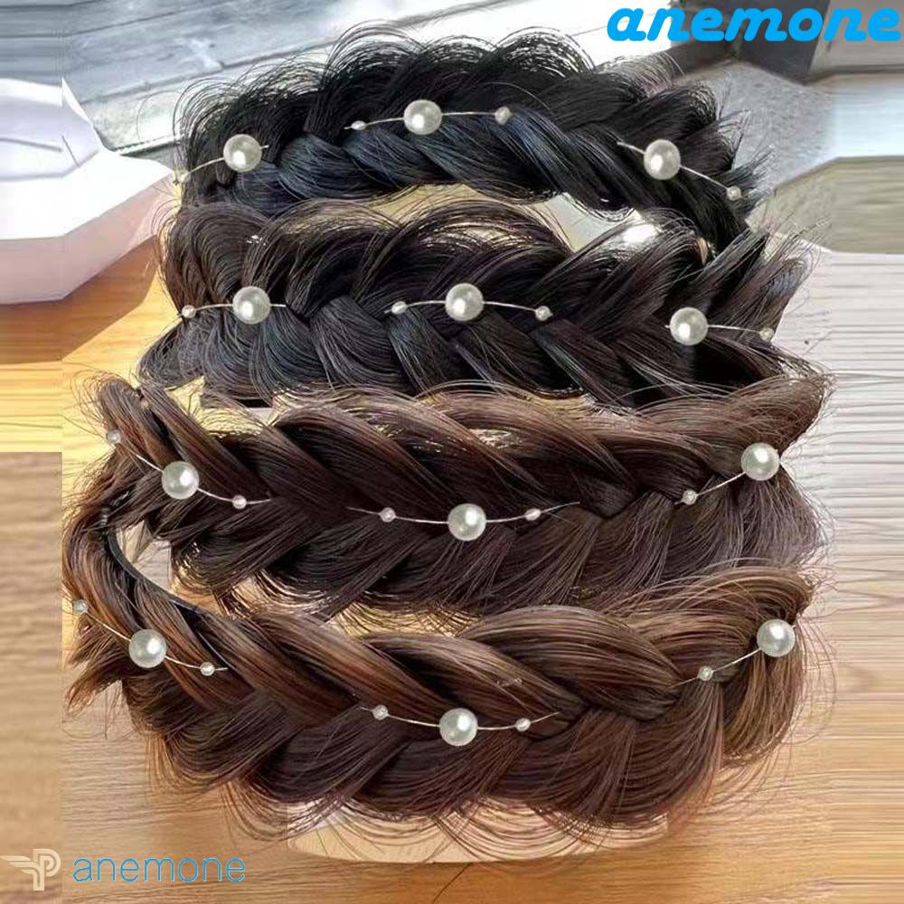 ANEMONE Cài Tóc Giả Thắt Bím Handmade Thời Trang Dành Cho Nữ