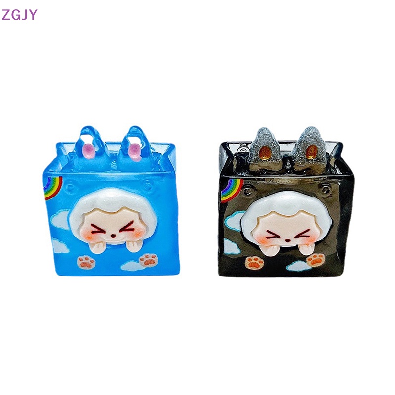 Móc Khóa Bằng Nhựa Resin Màu Gradient Phát Quang Độc Đáo Mới