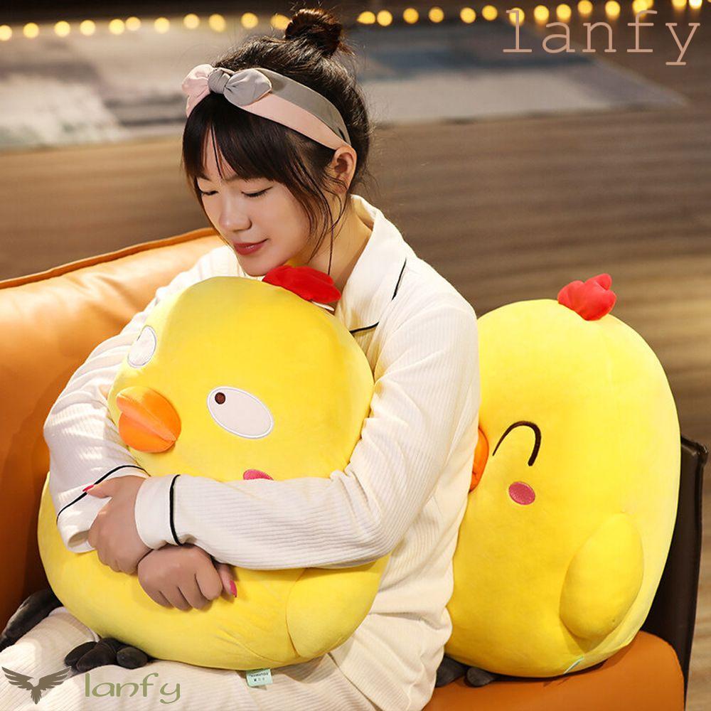 LANFY Thú Nhồi Bông Hình Chú Gà Vàng Hoạt Hình Đáng Yêu Trang Trí Phòng Khách