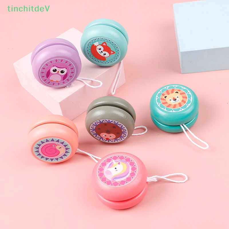 [TinchitdeV] Đồ Chơi Yoyo Bằng Gỗ In Hình Động Vật Cho Bé