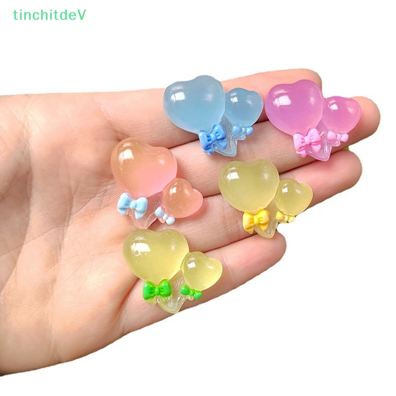 [TinchitdeV] 5 Bong Bóng Nhựa Trái Tim Mini Phát Sáng Màu Sắc Ngẫu Nhiên Ch [Mới]
