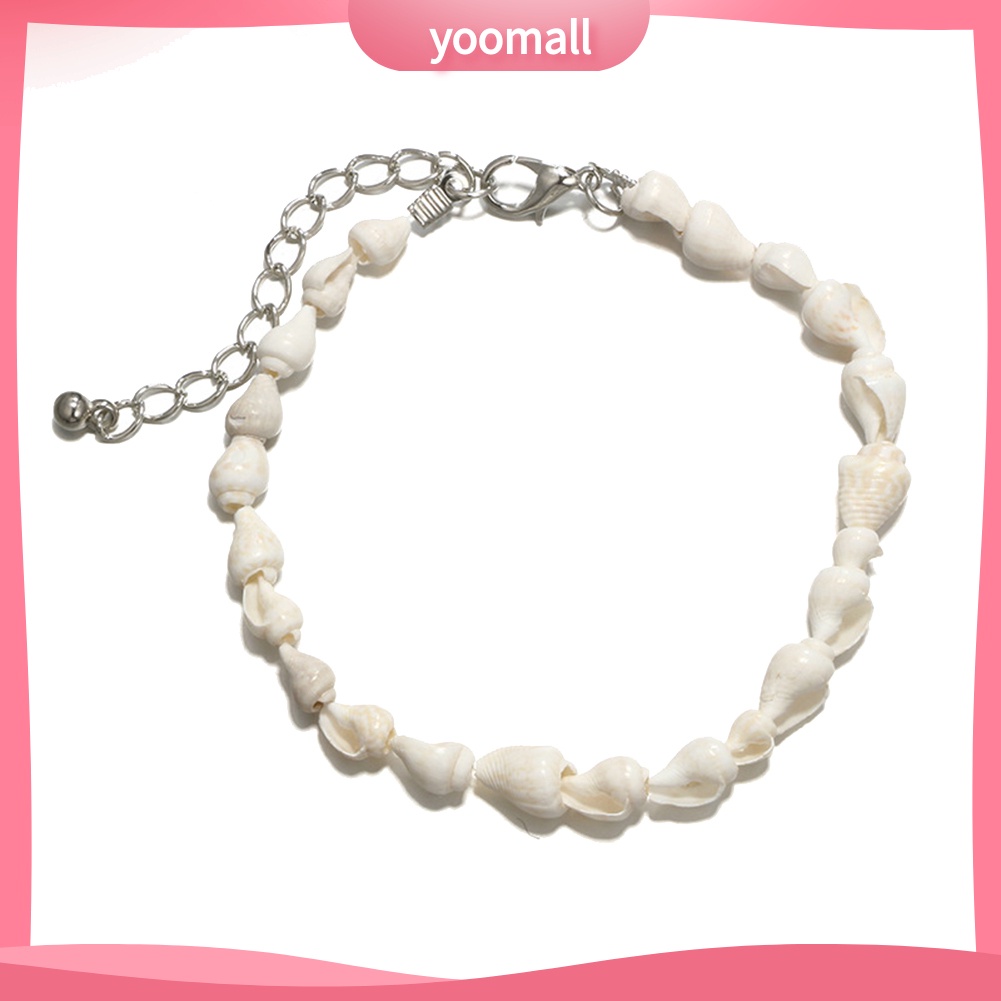 Set 2 Lắc Chân Đính Vỏ Sò Phong Cách Bohemia Thời Trang Cho Nữ