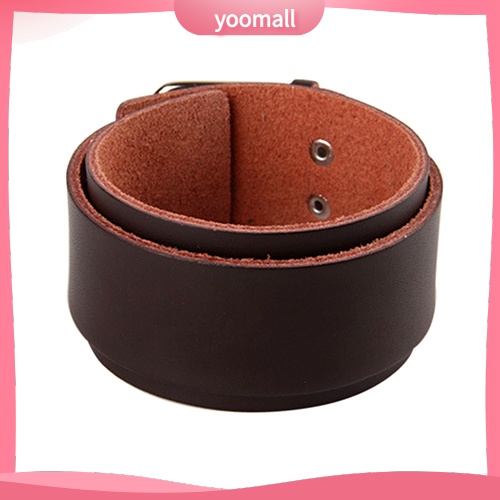 Vòng Tay Giả Da 2 Lớp Với Khóa Cài Có Thể Điều Chỉnh Cho Nam