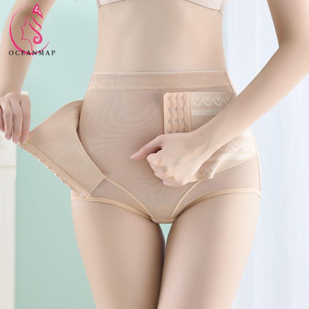 OCEANMAP Quần Lót Định Hình Lưng Cao Co Giãn Không Đường May Dành Cho Nữ