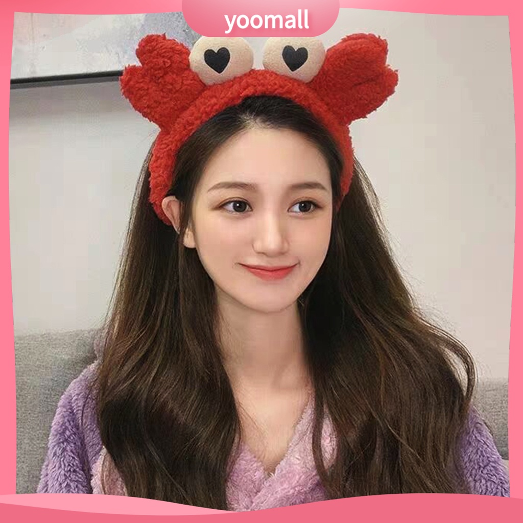 Băng Đô Cài Tóc Chống Trượt Hình Cua Hoạt Hình Dễ Thương Cho Nữ