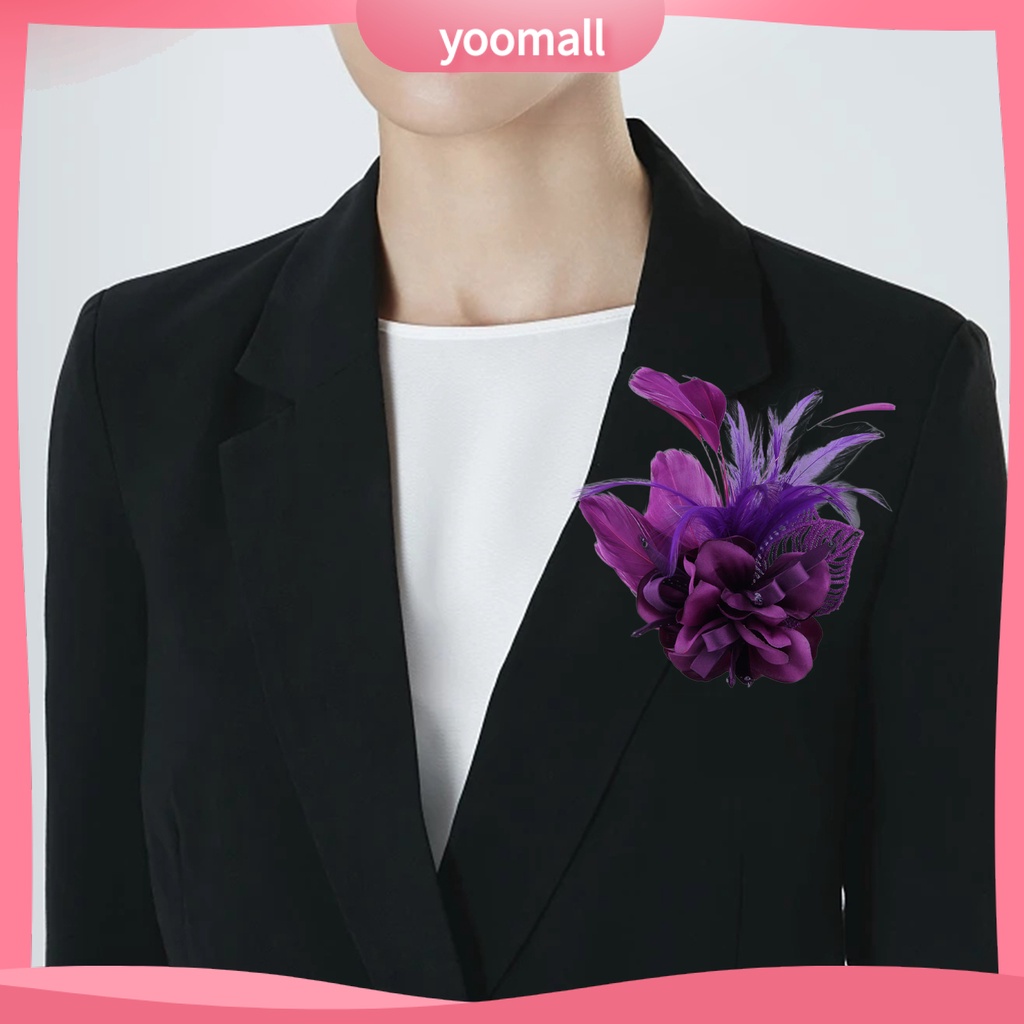 Ghim Cài Áo Hình Lông Vũ Chống Mòn Làm Thủ Công