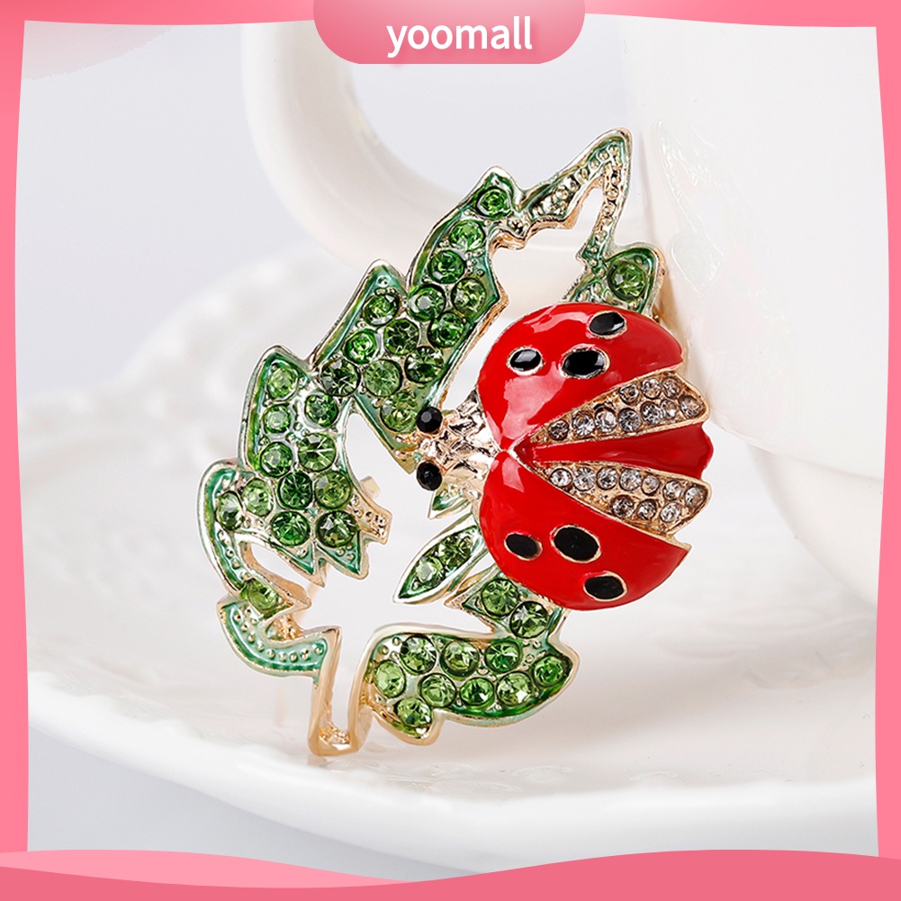 Ghim Cài Áo Hình Bọ Rùa Đính Đá Nhân Tạo Thời Trang