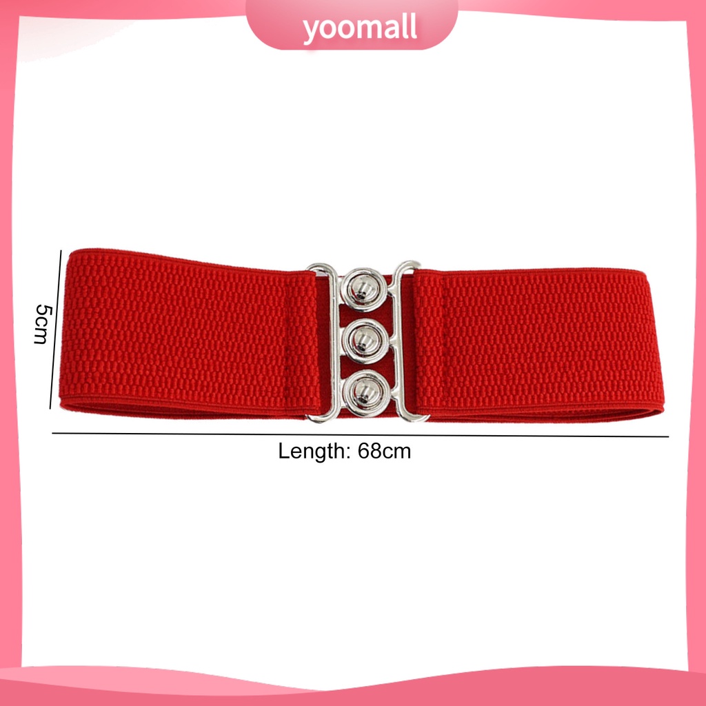 Thắt Lưng Bản Rộng Co Giãn Màu Trơn Điều Chỉnh Được Trang Trí Quần Áo Cho Nữ
