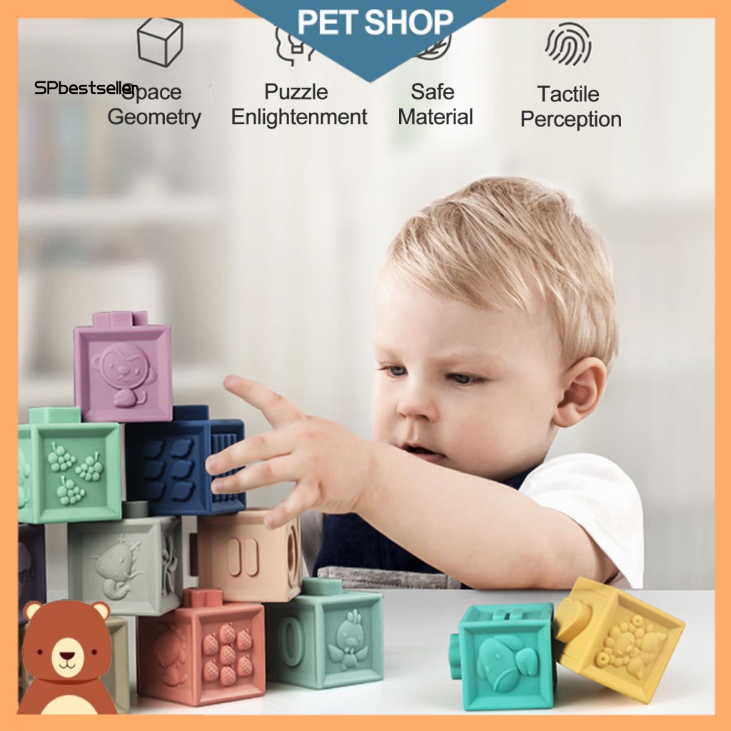 Bộ 12 Khối Xây Dựng Chữ Cái Massage Hỗ Trợ Giáo Dục Bé