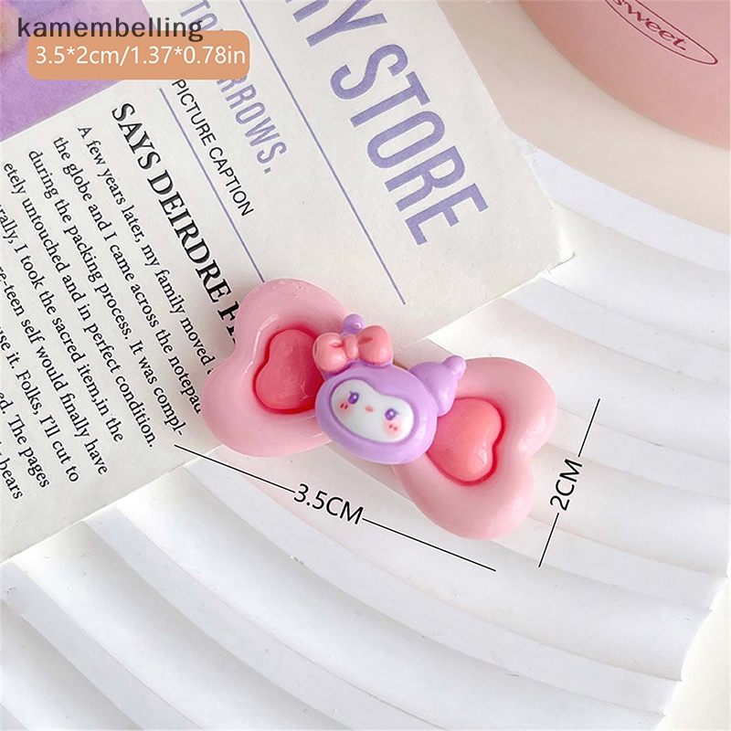Kẹp Tóc Mái Hiên Hình Nơ Trái Tim Đôi Sanrio Dễ Thương Sử Dụng Hàng Ngày