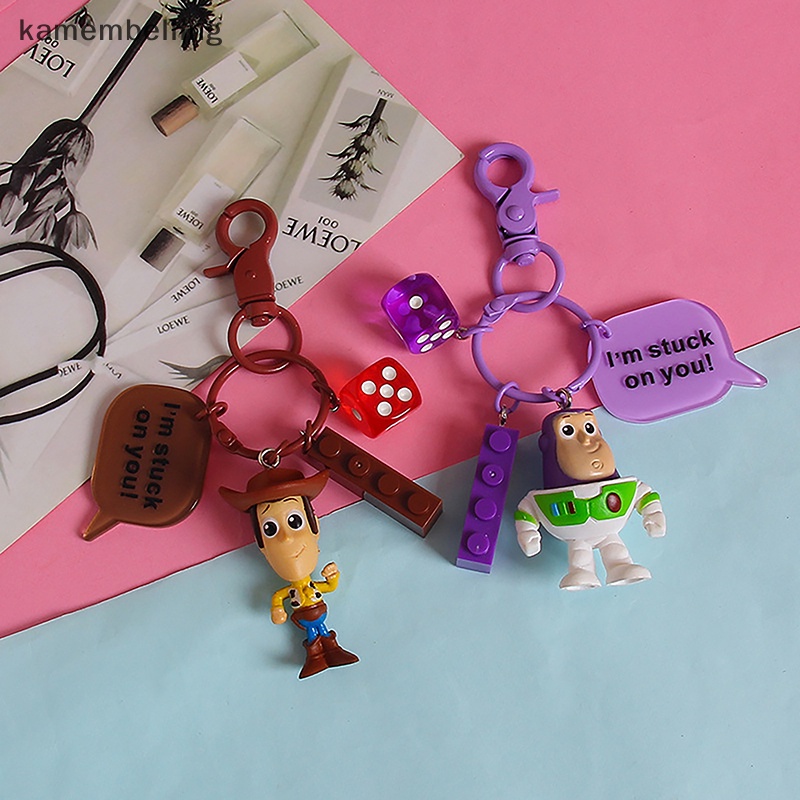 Kamembelling Móc Khóa Xe Hơi Ba Mắt Tạo Hình Buzz Lightyear Woody