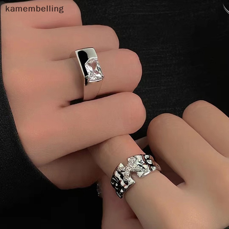 Nhẫn Cặp Đính Đá Pha Lê Sáng Bóng Thời Trang Cho Nữ