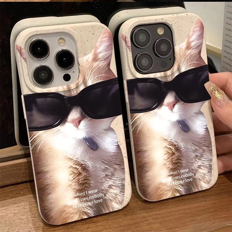 Ốp Điện Thoại Dẻo Họa Tiết Chú Mèo Đơn Giản Chống Sốc Cho Iphone 7plus8iphone12 14pro 13 11max YYG7