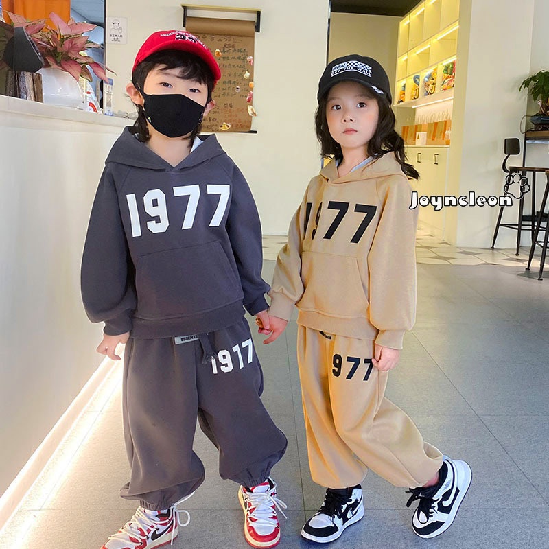 Joyncleon Bộ Đồ Thể Thao Áo Hoodie Phối Quần Dài Kiểu Hàn Quốc Thời Trang Xuân Thu Cho Bé Trai