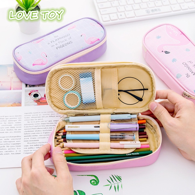 Túi Đựng Bút Chì Đa Năng Sức Chứa Lớn In Họa Tiết Hoạt Hình Nkodok Cho Văn Phòng Phẩm