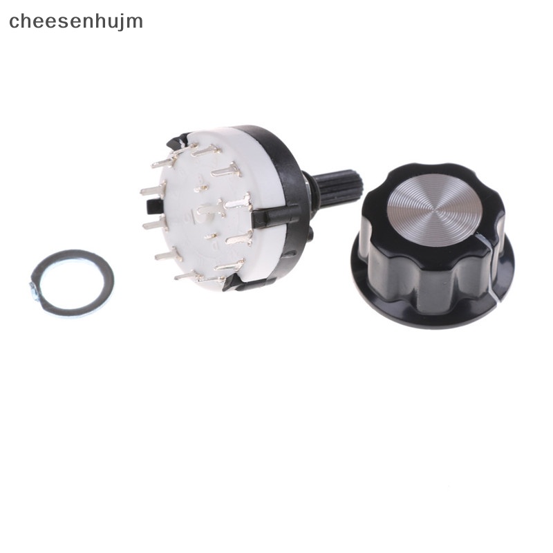 Công Tắc Xoay RS26 1 Cực 12 Vị Trí Kèm Núm Vặn