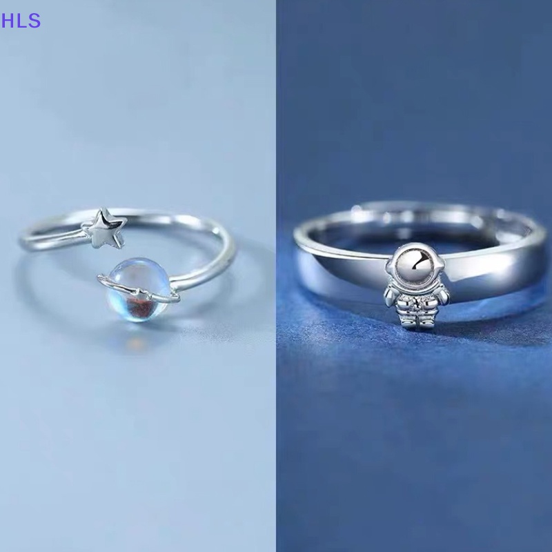Nhẫn Hình Phi Hành Gia / Ngôi Sao / Ngôi Sao Có Thể Điều Chỉnh Kích Cỡ Thời Trang Cho Cặp Đôi