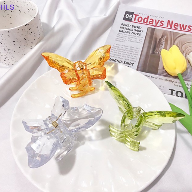 Kẹp Tóc Bướm Màu Laser Cực Quang Phong Cách Hàn Quốc Cho Nữ