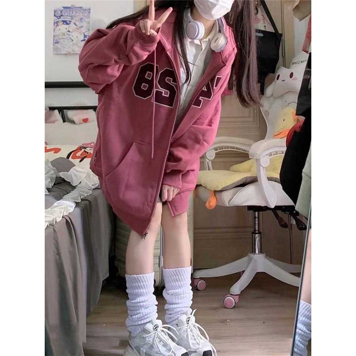 Áo Khoác Nữ Tay Dài Dáng Rộng Thời Trang Cá Tính