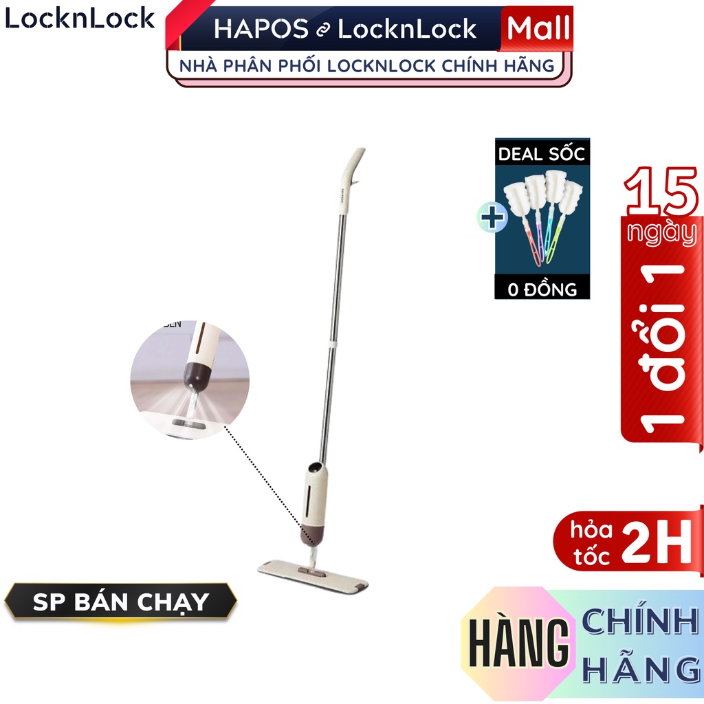 Cây lau nhà LocknLock xịt nước Capsule Spray Mop ETM472 phun nước nhiều diện rộng - Chính Hãng - HAPOS MALL OFFICIAL