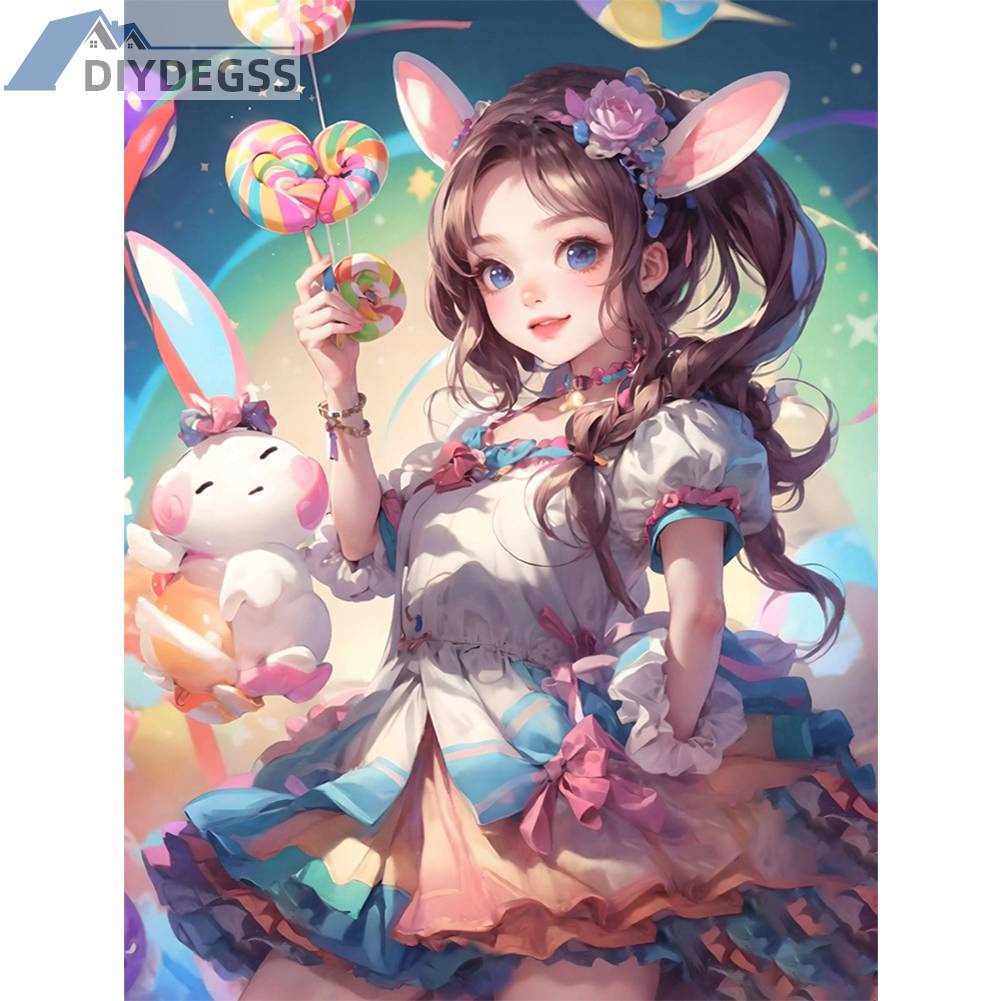 Toàn Bộ Bộ Tranh Thêu Chữ Thập 11CT Bằng cotton Thân Thiện Với Môi Trường Hình Cô Gái