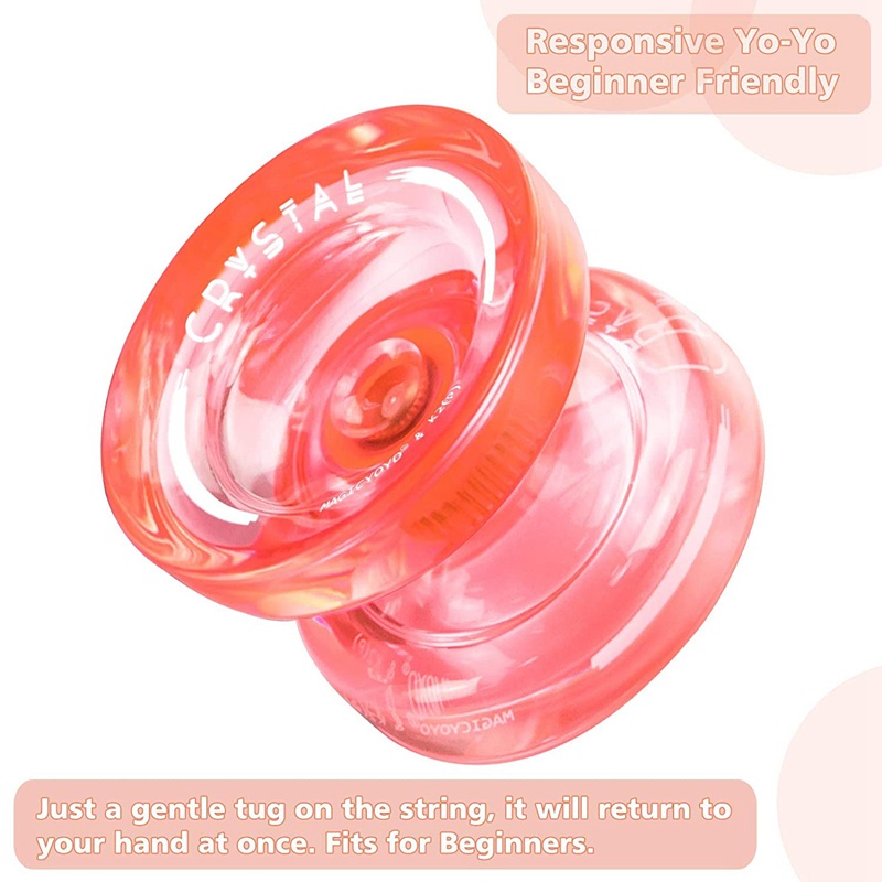 Magicyoyo k2 plus crystal responsive yoyo, yo-yo mục đích kép với vòng bi không phản hồi thay thế cho trung gian