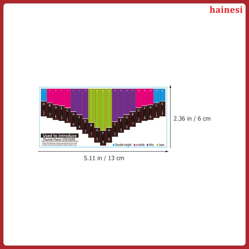 Set 2 Miếng Dán Ghi Chú Cho Bàn Phím Kalimba