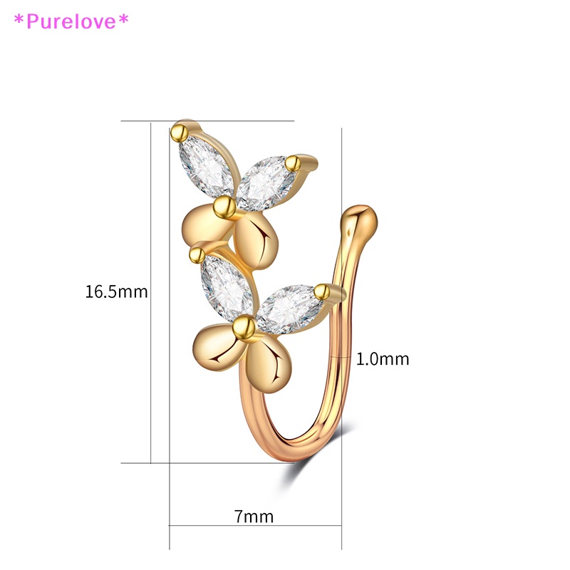 Khuyên Mũi Không Cần Xỏ Lỗ Hình Bướm Xinh Xắn Mới