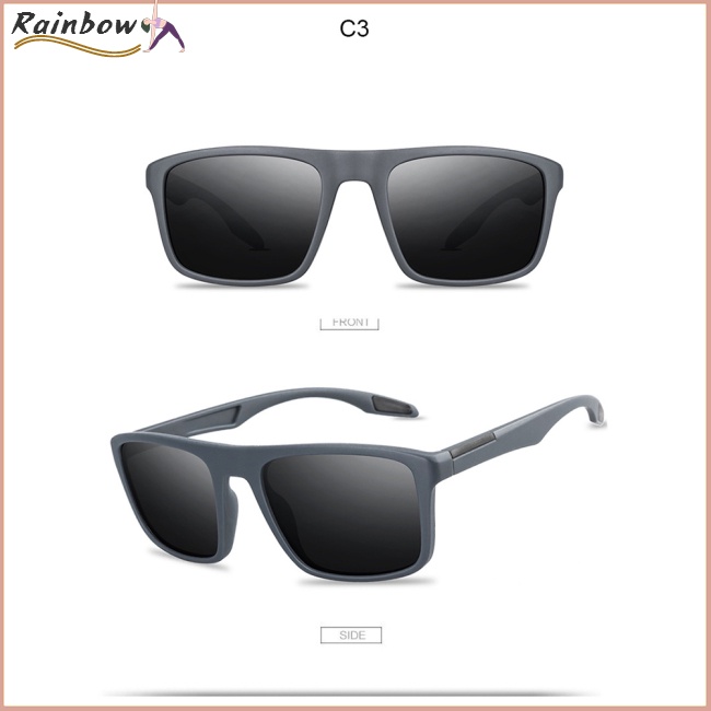 Kính Chống Nắng Phân Cực Mặt Vuông Gọng Nhựa Phong Cách Vintage Thời Trang Cho Nam