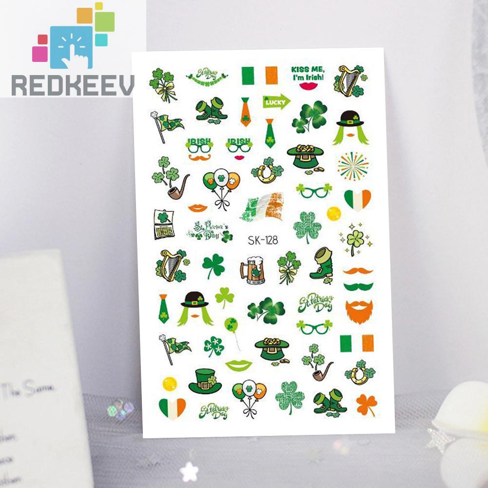 Bộ 5 Miếng Dán Trang Trí Móng Tay Không Độc Hại Chống Thấm Nước Cho Nữ