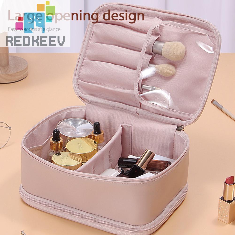 Túi Đựng Mỹ Phẩm Bằng Da PU Hai Lớp Tiện Dụng