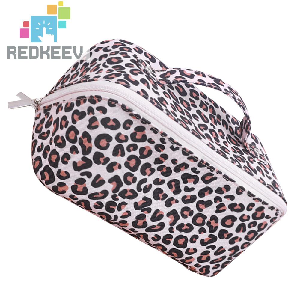 Túi Đựng Mỹ Phẩm Sức Chứa Lớn In Họa Tiết Da Báo Tiện Dụng Cho Nữ