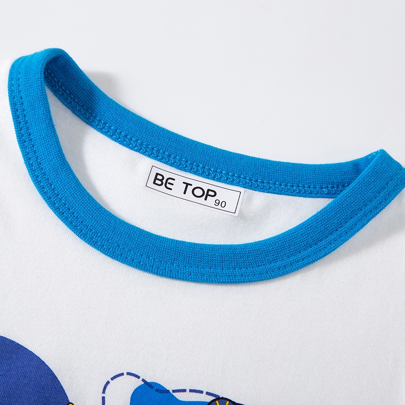 Áo Thun Tay Ngắn Chất Liệu 100% Cotton In Hoạ Tiết 3D Thời Trang 2023 Cho Bé