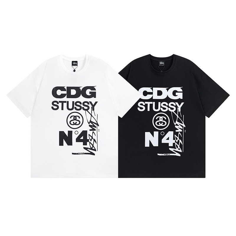 Áo Thun Tay Ngắn In Chữ Stussy Kiểu Cổ Điển Thời Trang Cho Nam Và Nữ