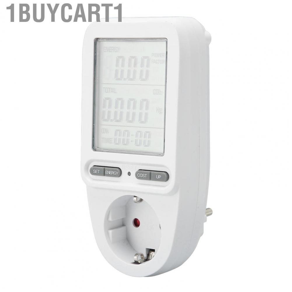 1buycart1 Electricity Usage   GER Plug 230V 3680W Overload Indication Data Memory Function 4 Simple Buttons Power Meter for Printers TVs