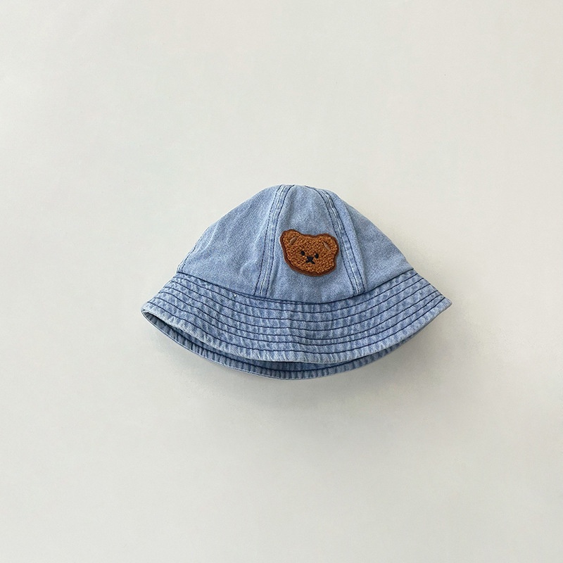 Mũ Tai Bèo Hình Gấu Phong Cách Cao Bồi Hàn Quốc Cho Bé