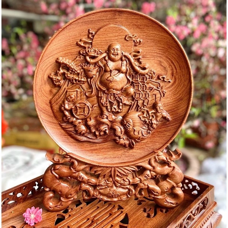 đĩa gỗ phong thủy, làm quà tặng, biếu, hoặc trang trí nhà cửa. có đủ mẫu và size....