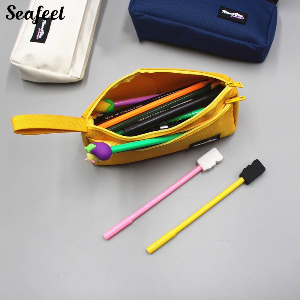 Túi Đựng Bút Bằng Vải Oxford Chống Bụi Sức Chứa Lớn Thiết Kế Đơn Giản